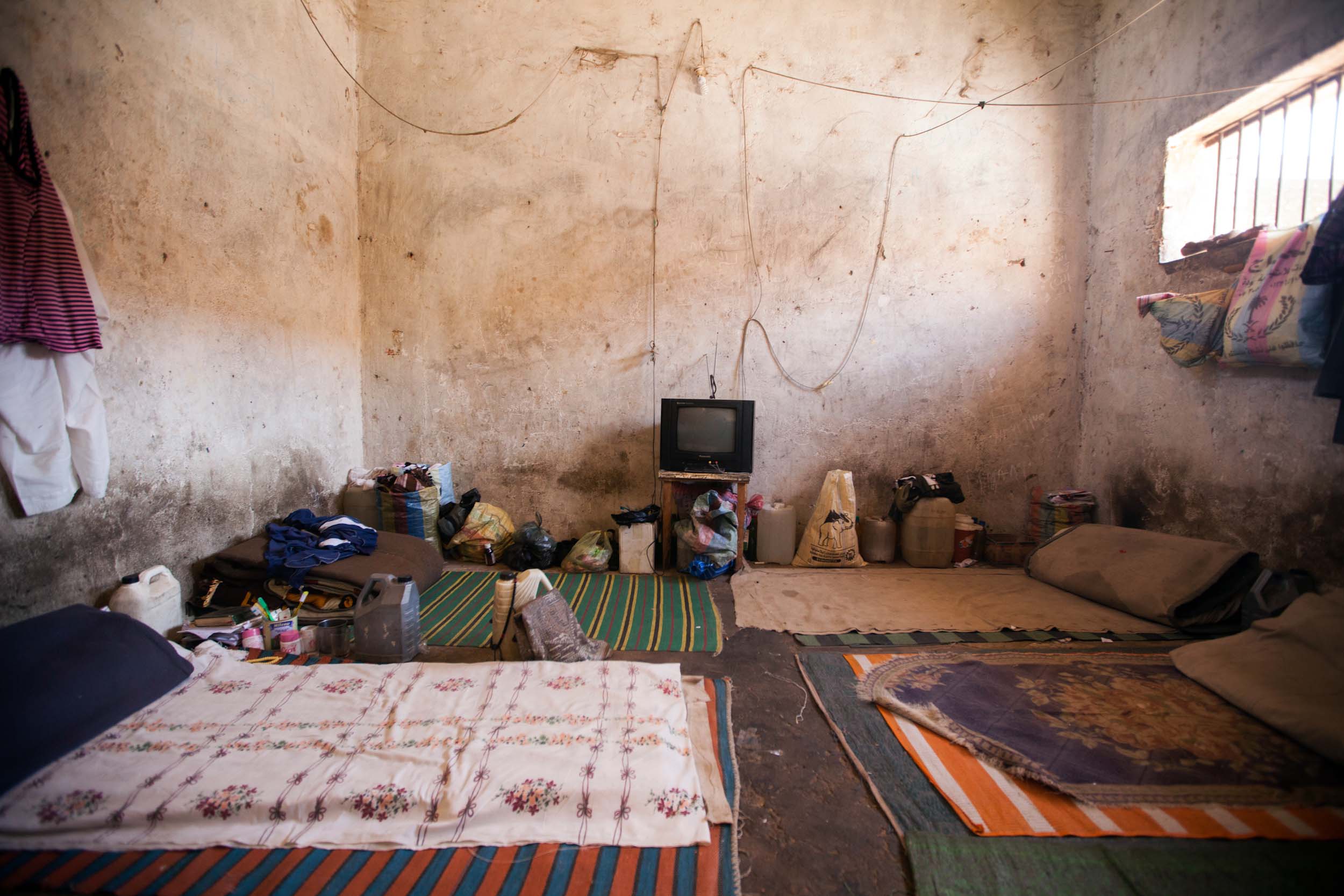 Celda de la prisión de Zalingeu en Darfur