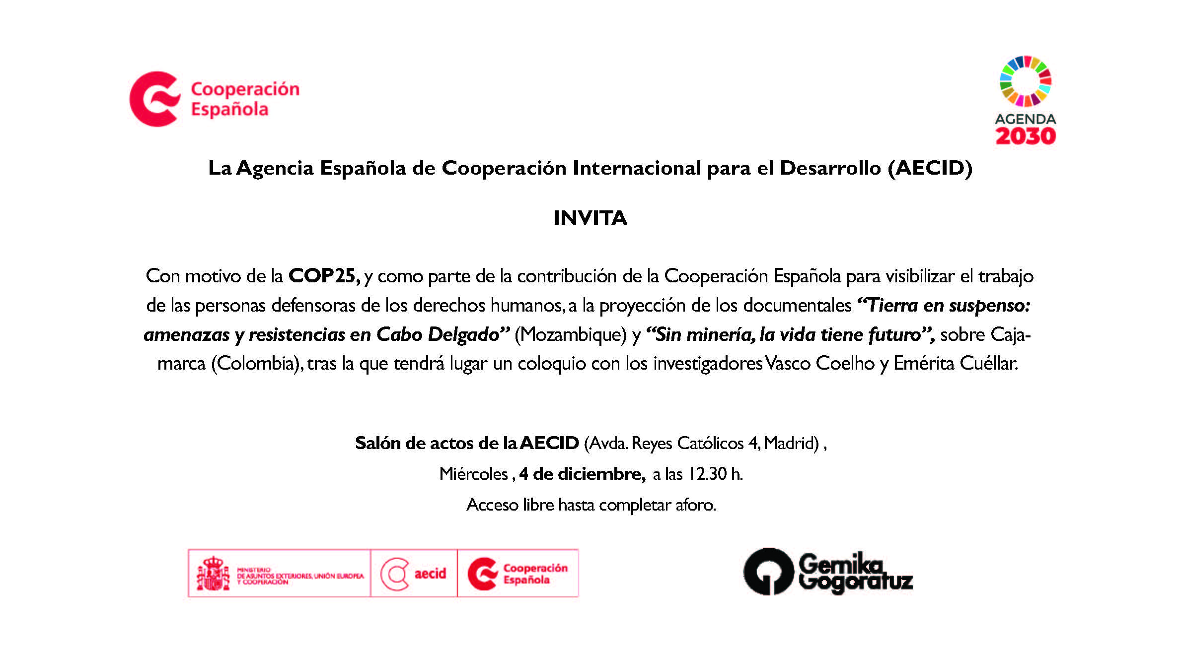 Defensoras de Derechos Humanos en la semana de la COP25