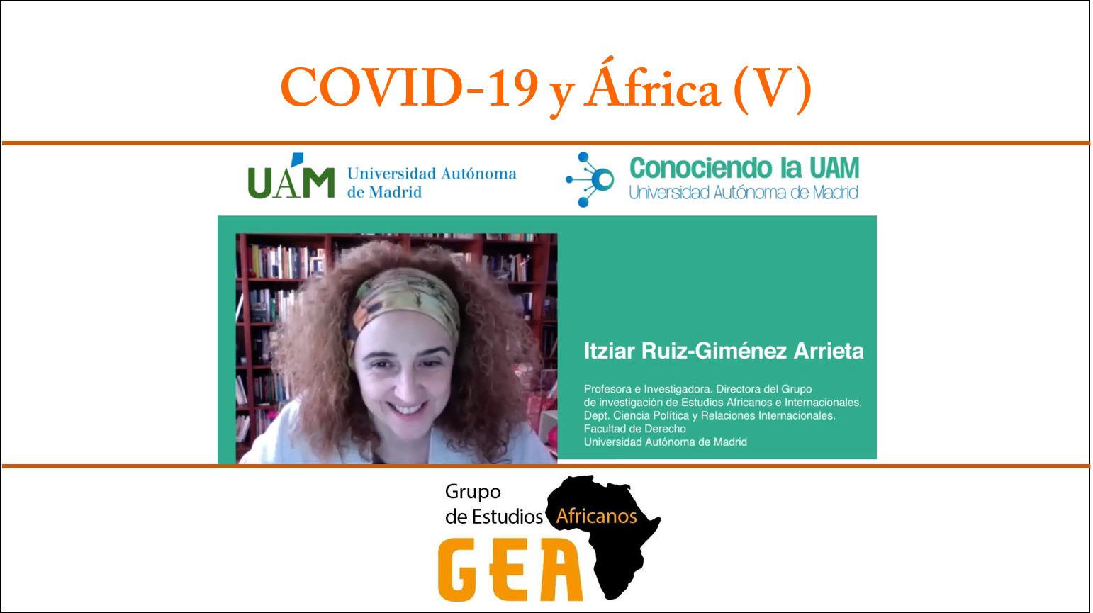 COVID-19 y África (V): Itziar Ruiz-Giménez